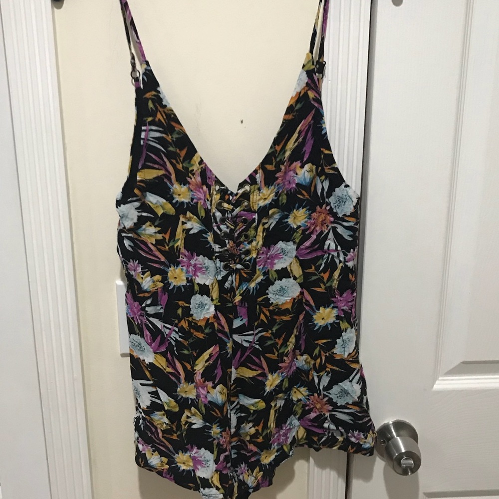 LF Romper with front tie up and low back